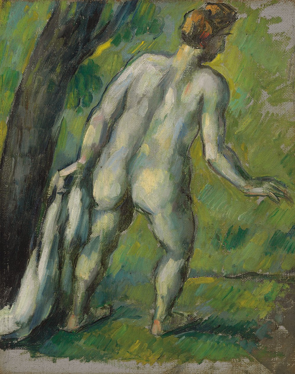 Kylpylä, Näkymä takaa; Baigneur, vu de dos, 1877-1878 tekijältä Paul Cézanne