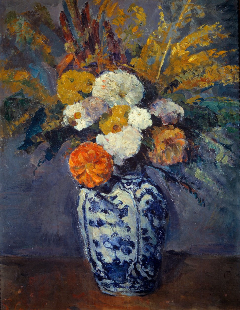 Daalioiden kimppu. Paul Cezannen (1839-1906) maalaus tekijältä Paul Cézanne