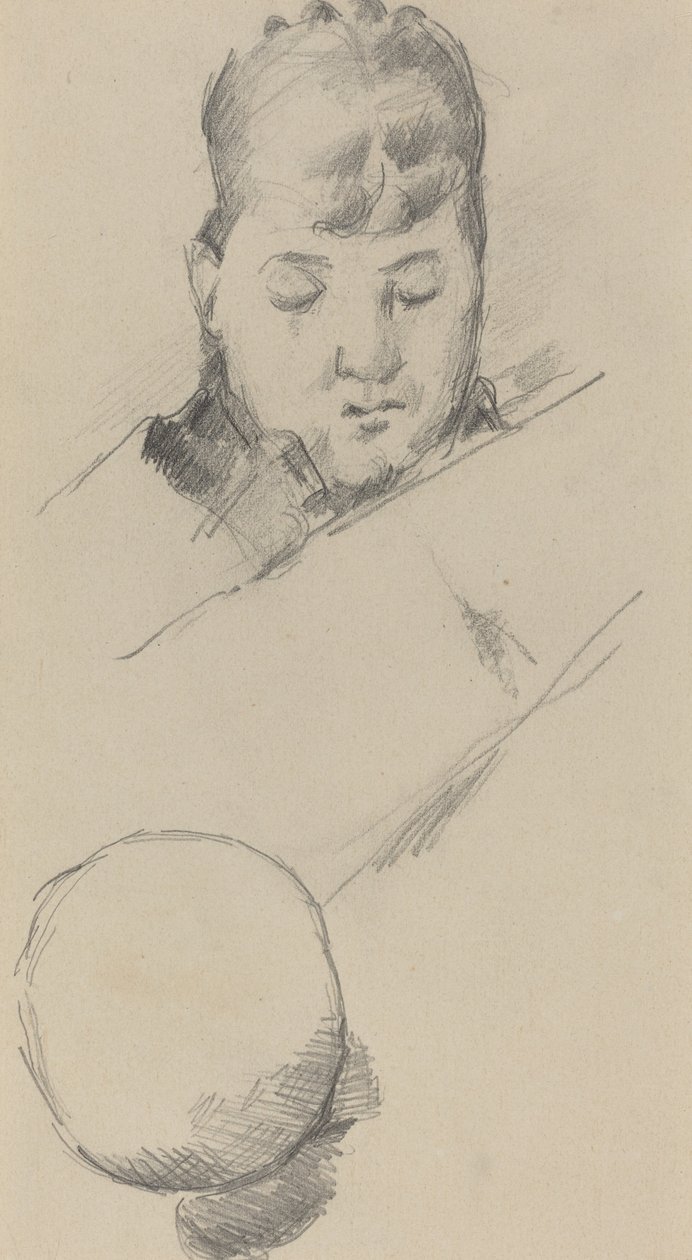 Madame Cézannen rintakuva [verso] tekijältä Paul Cézanne