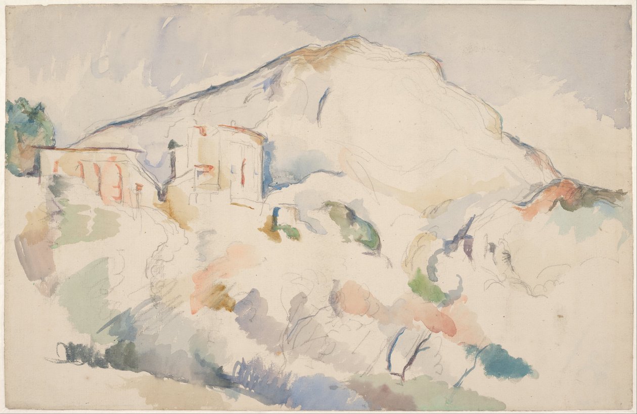 Château Noir ja Mont Sainte-Victoire, noin 1890-1895 tekijältä Paul Cézanne