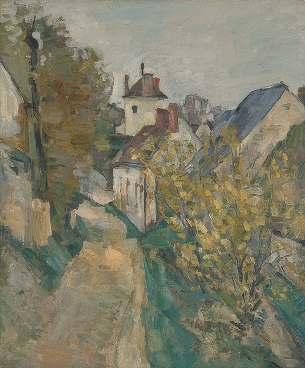 Das Haus des Dr. Gachet Auvers-sur-Oisessa. 1872-73 tekijältä Paul Cézanne