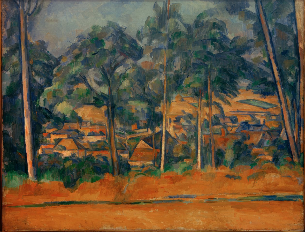 Kylä puiden takana tekijältä Paul Cézanne