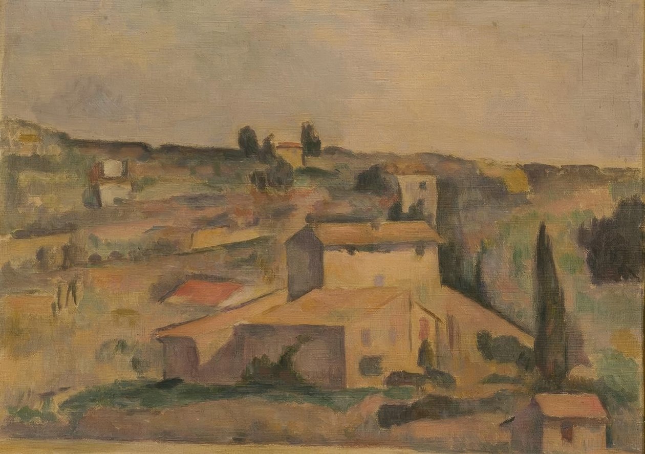 E.Fabbri (Cézannen mukaan), maisema Bellevuessa tekijältä Paul Cézanne