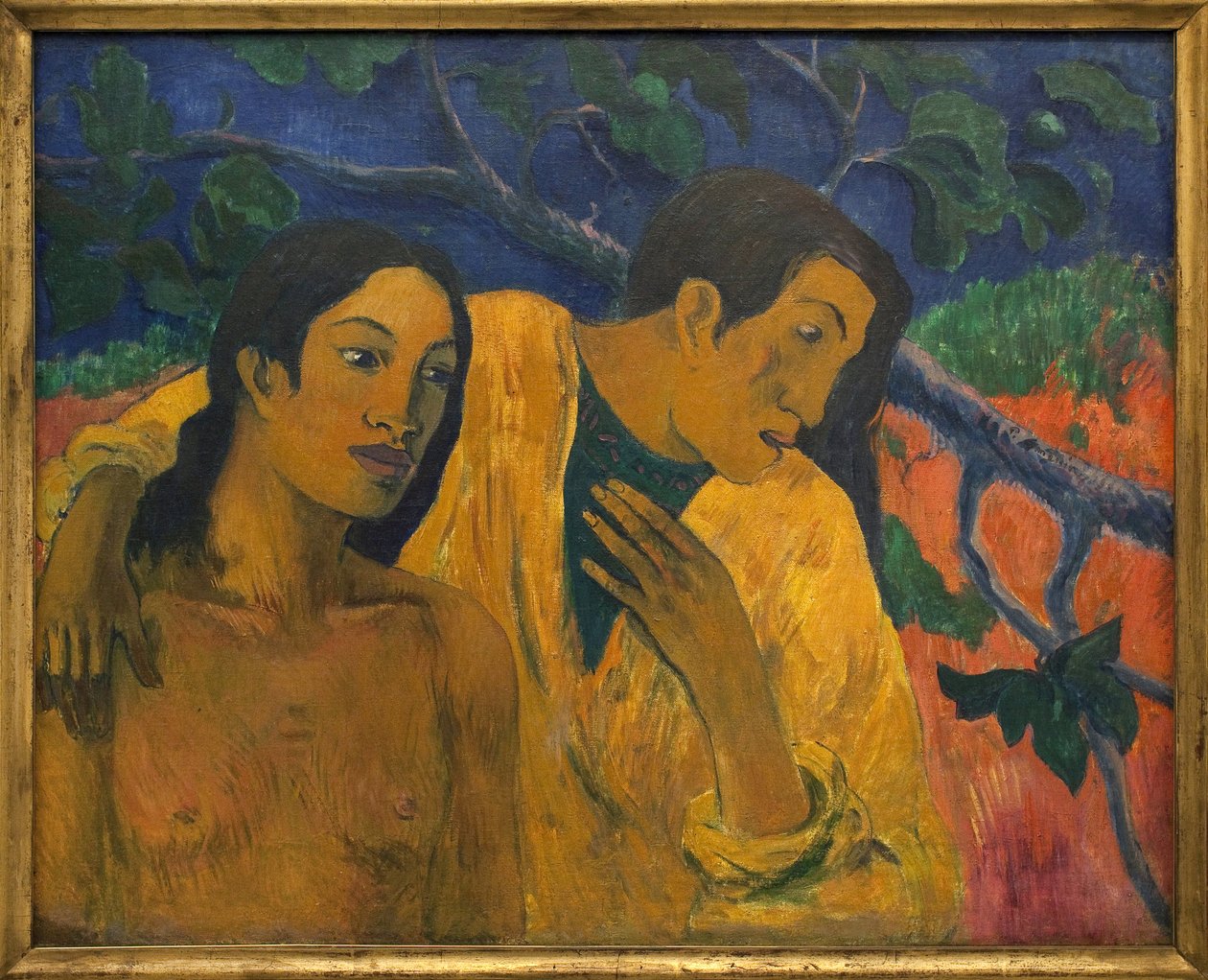 Lento (Tahitian idylli). Paul Gauguinin (1848-1903) maalaus Öljy kankaalle tekijältä Paul Cézanne