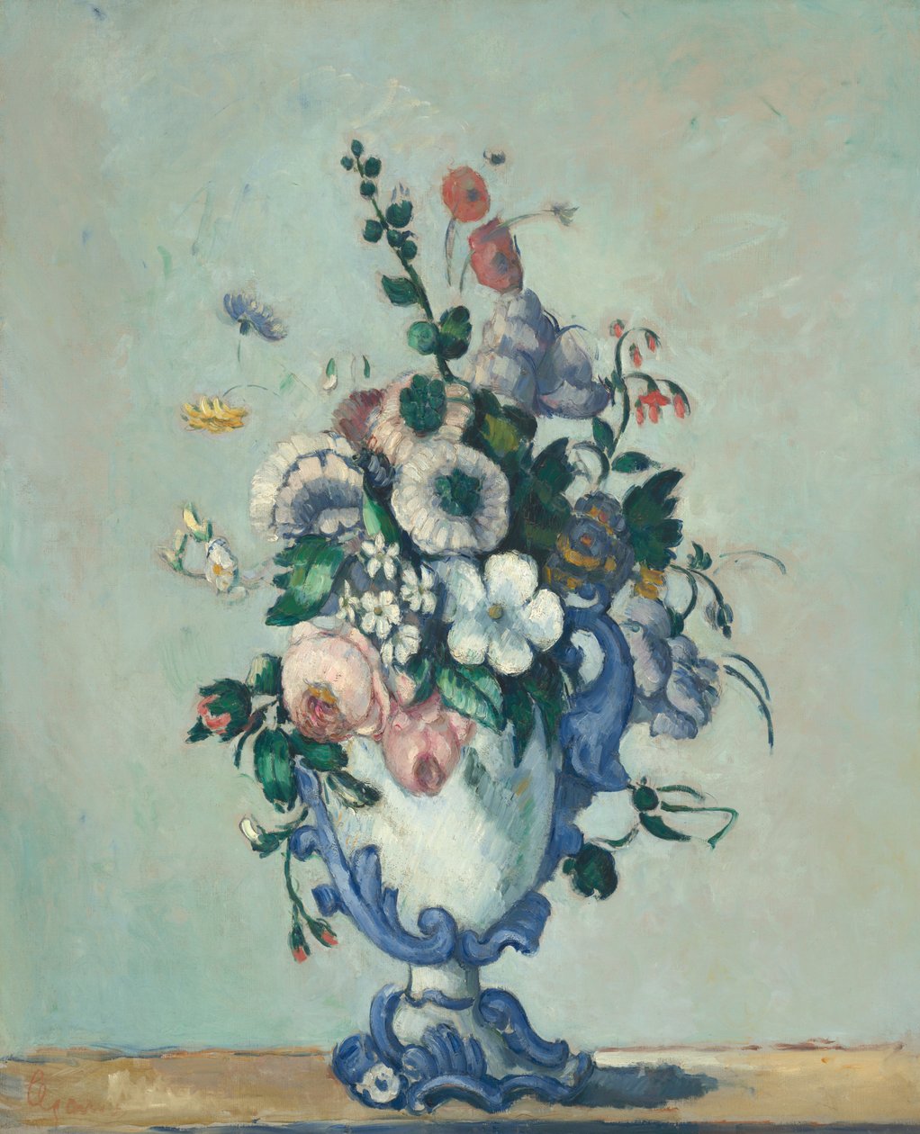 Kukkia rokokoomaljakossa tekijältä Paul Cézanne