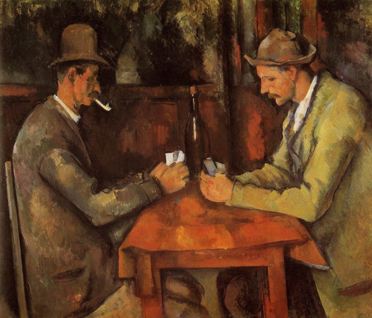 ranska: Les Joueurs de cartes Kortinpelaajat tekijältä Paul Cézanne
