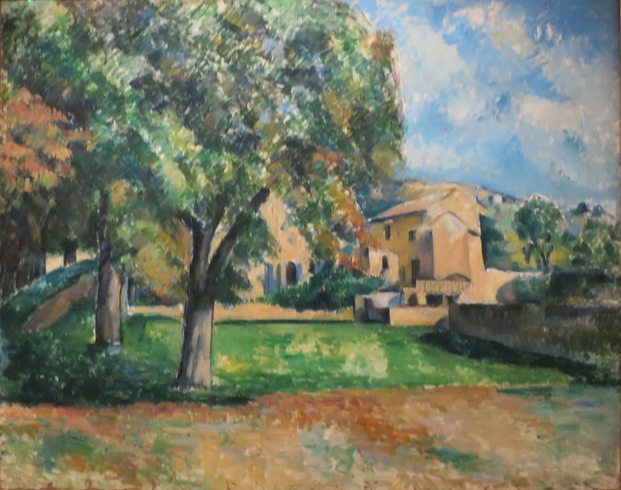 Ranska: Marronniers et ferme du Jas de Bouffan Kastanja ja Jas de Bouffanin maatila. tekijältä Paul Cézanne