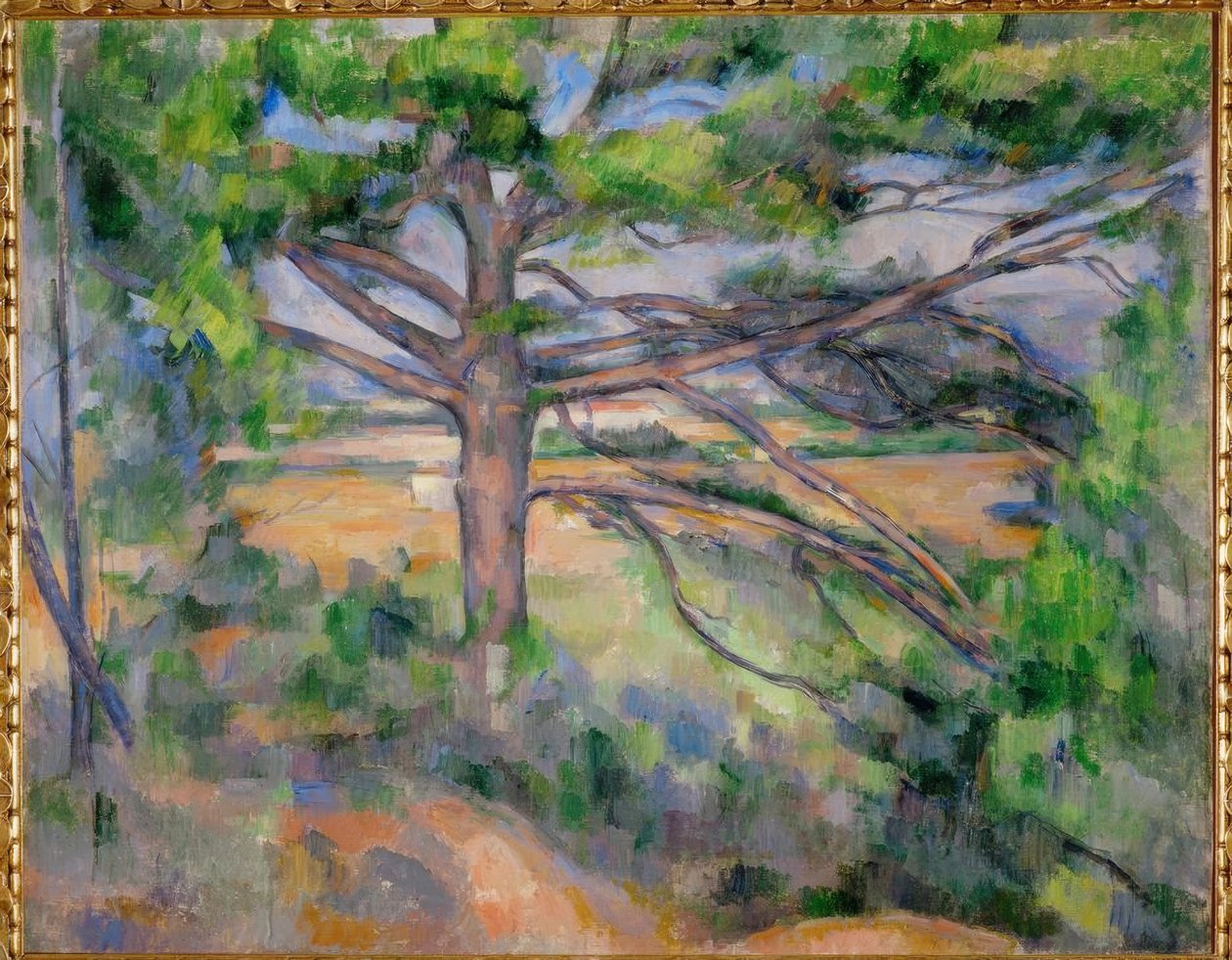 Iso mänty ja punainen maa tekijältä Paul Cézanne