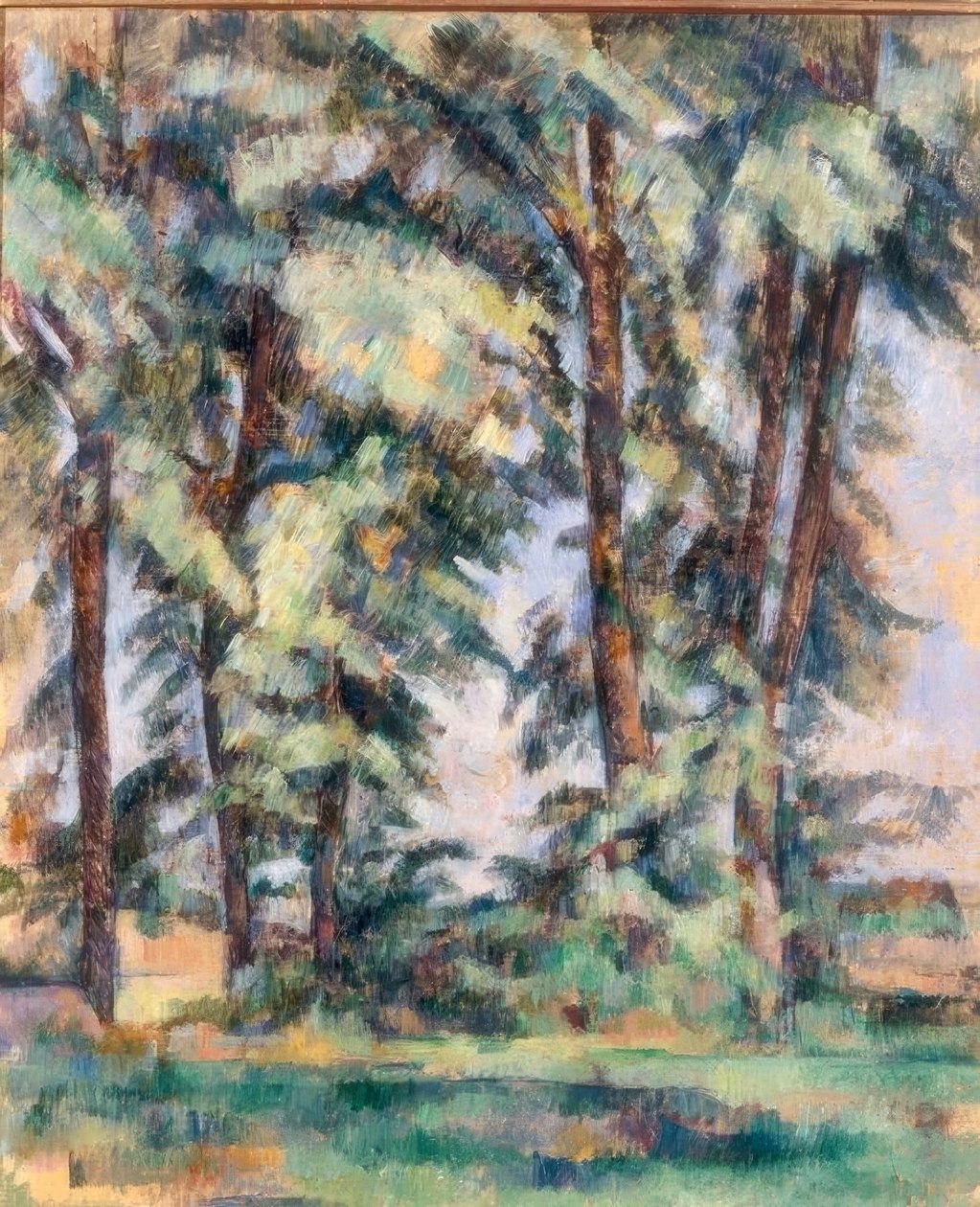 Suuret puut Jas de Bouffanissa tekijältä Paul Cézanne