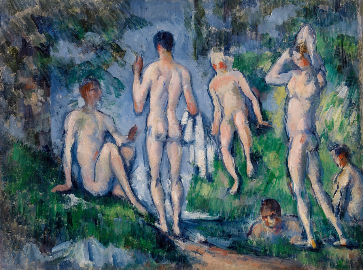Kylpyläisten ryhmä tekijältä Paul Cézanne