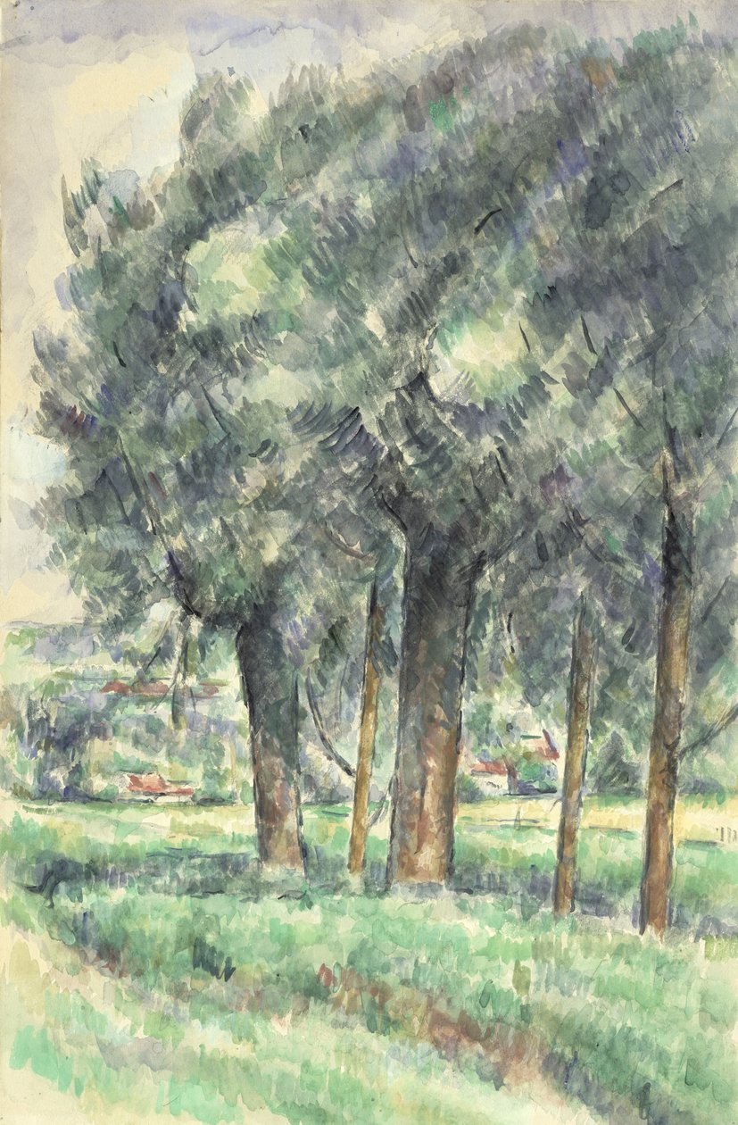 Puuryhmä, 1877-80 tekijältä Paul Cézanne