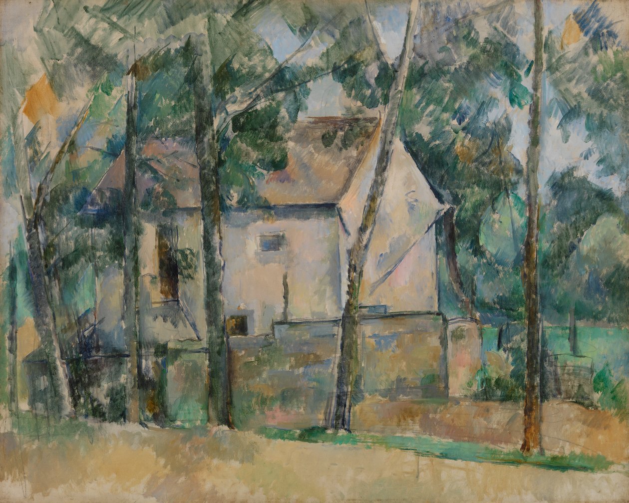 Talo ja puut tekijältä Paul Cézanne