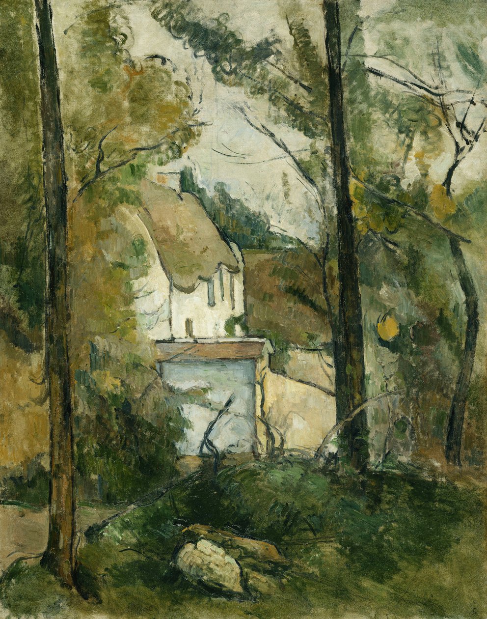 Talo puissa, Auvers; House In The Trees, Auvers, 1879 tekijältä Paul Cézanne