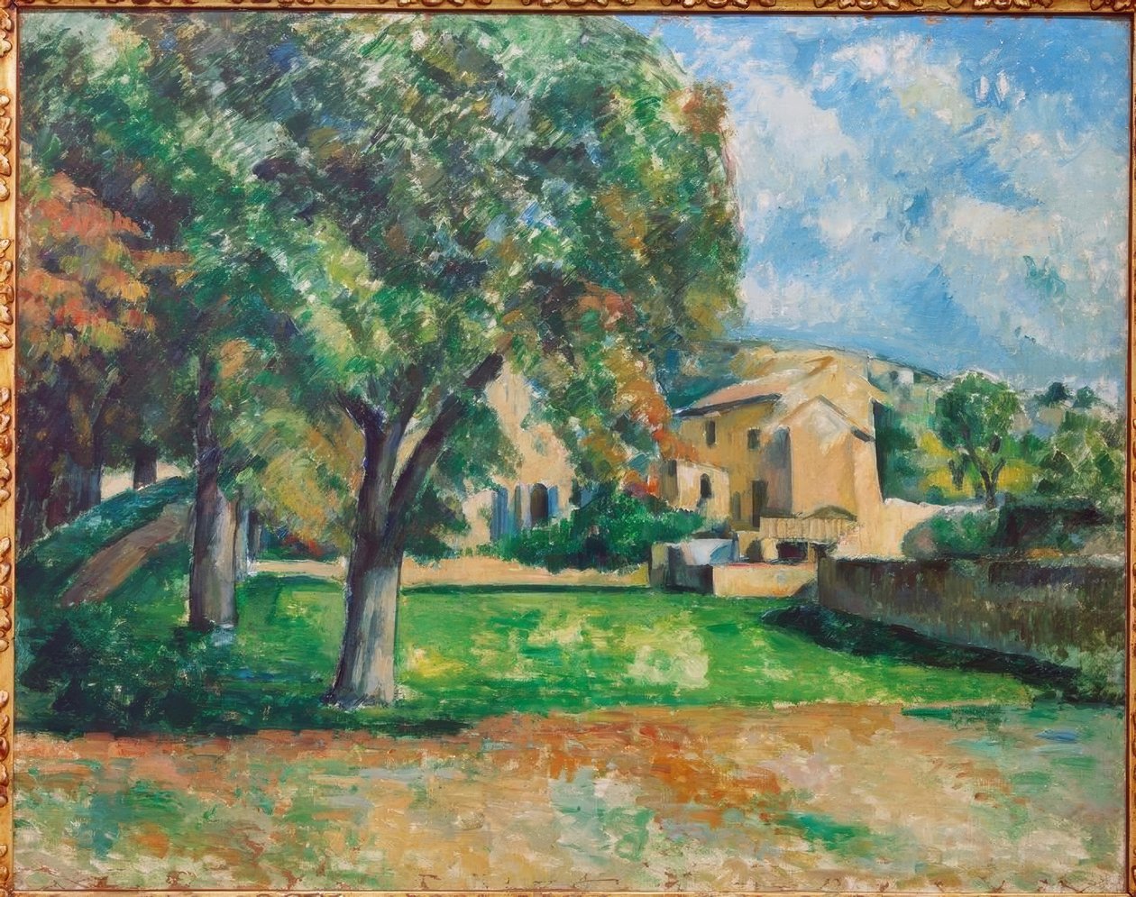 Kastanjapuut ja maatila Jas de Bouffanissa tekijältä Paul Cézanne