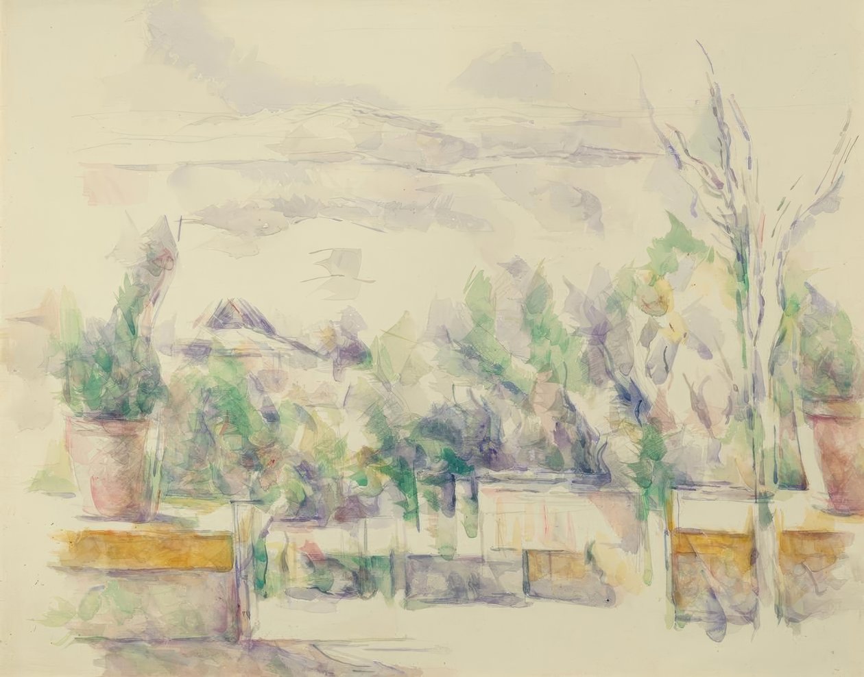 Jardin des Lauvesin terassi tekijältä Paul Cézanne