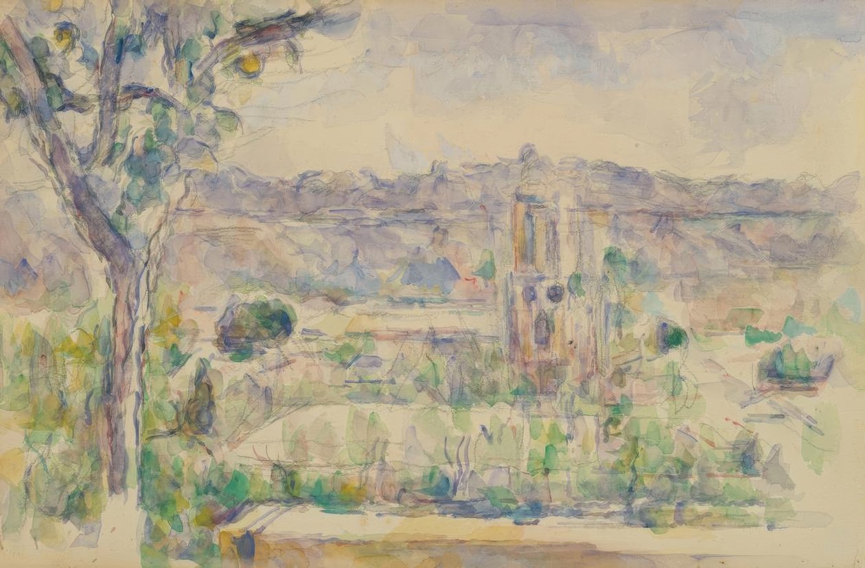 Aix-katedraali Lauves-pajasta nähtynä tekijältä Paul Cézanne