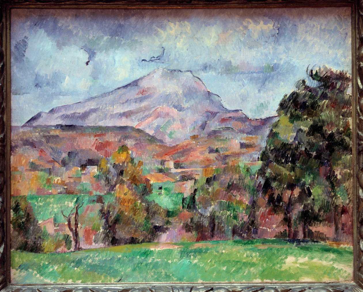 La montagne Sainte Victoire Paul Cezannen (1839-1906) maalaus 1800-luvun Geneve, taiteen ja historian museo tekijältä Paul Cézanne