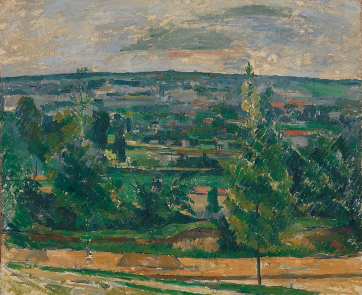 Maisema Melunin lähellä, n. 1879 (öljy kankaalle) tekijältä Paul Cézanne