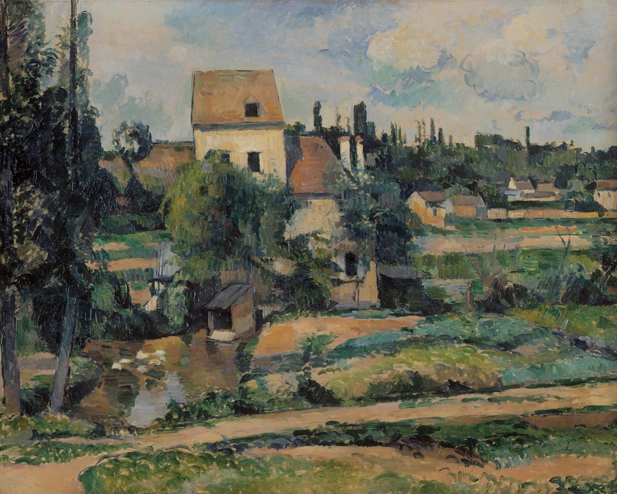 Couleuvre-joen mylly Pontoisen kaupungissa tekijältä Paul Cézanne