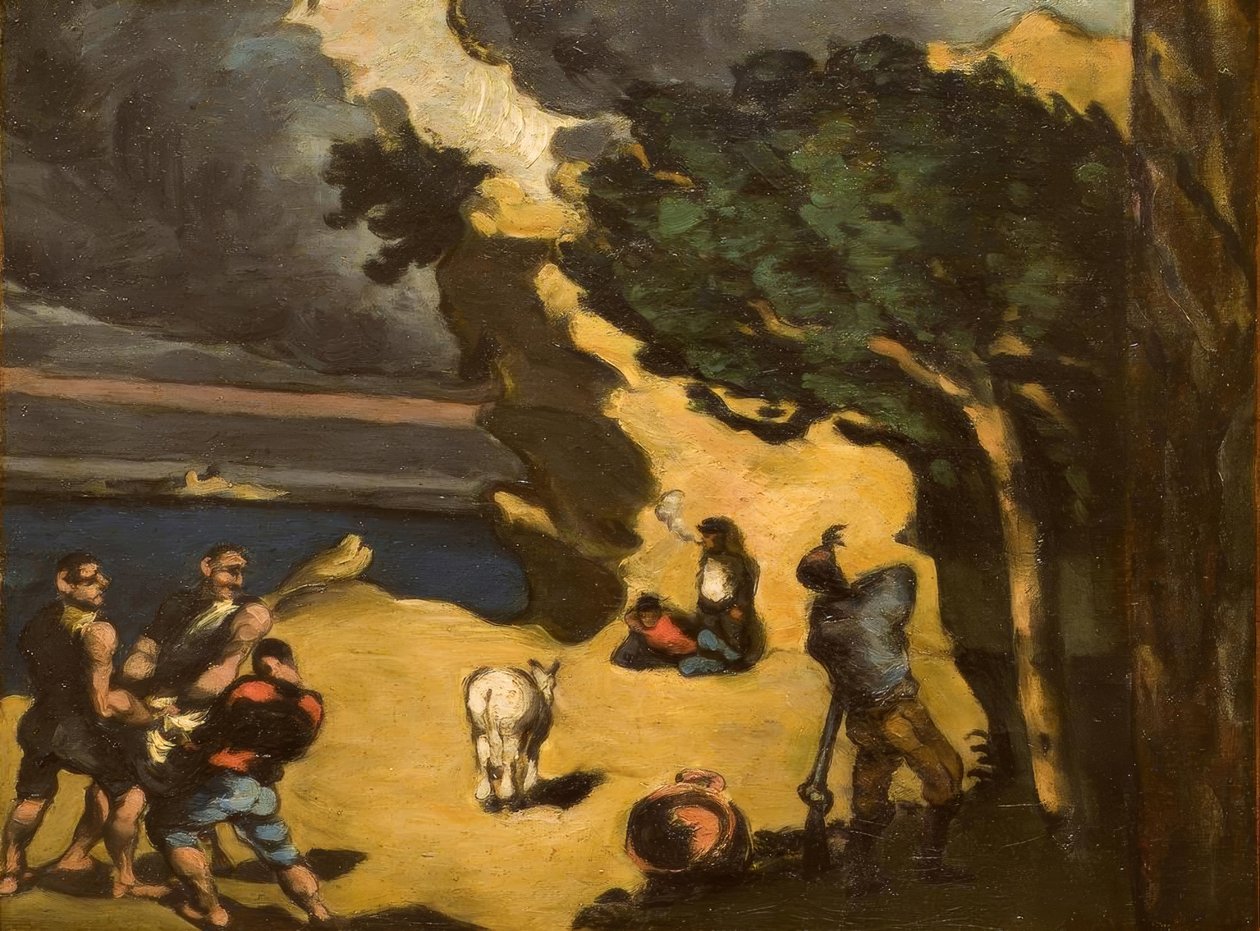Les voleurs de l’âne tekijältä Paul Cézanne