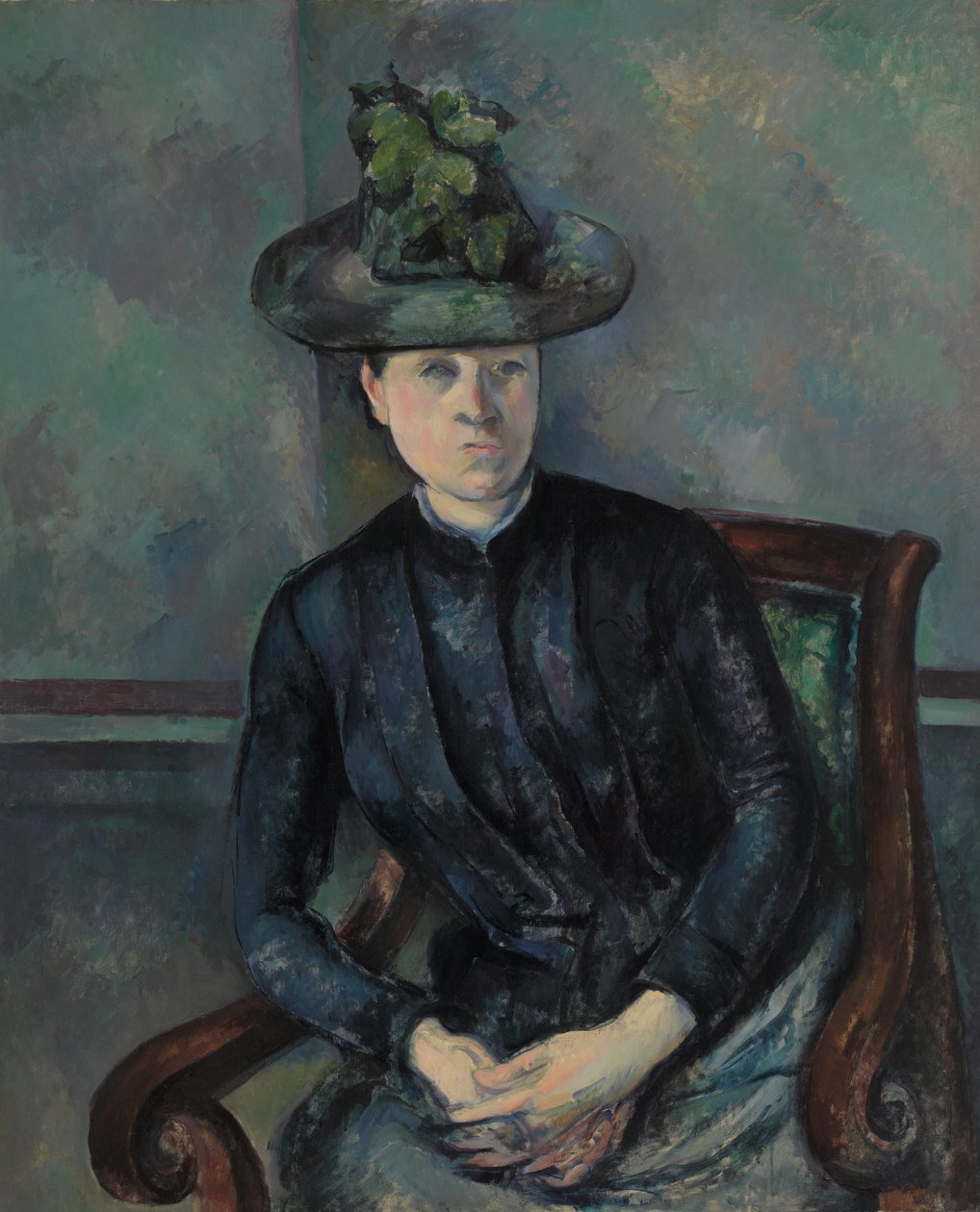 Madame Cézanne vihreällä hatulla tekijältä Paul Cézanne