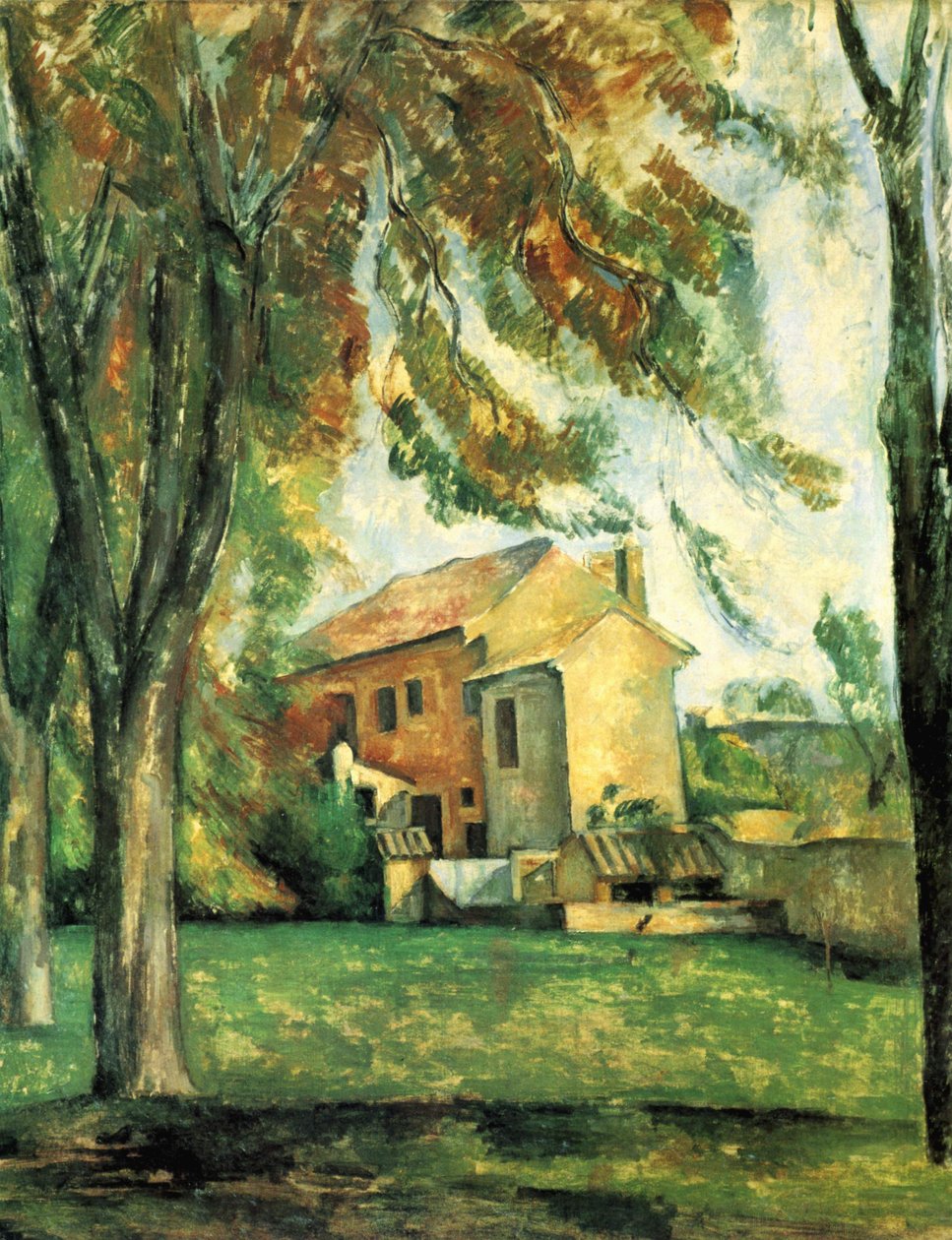 Kastanjapuut ja maatila Jas de Bouffanissa tekijältä Paul Cézanne