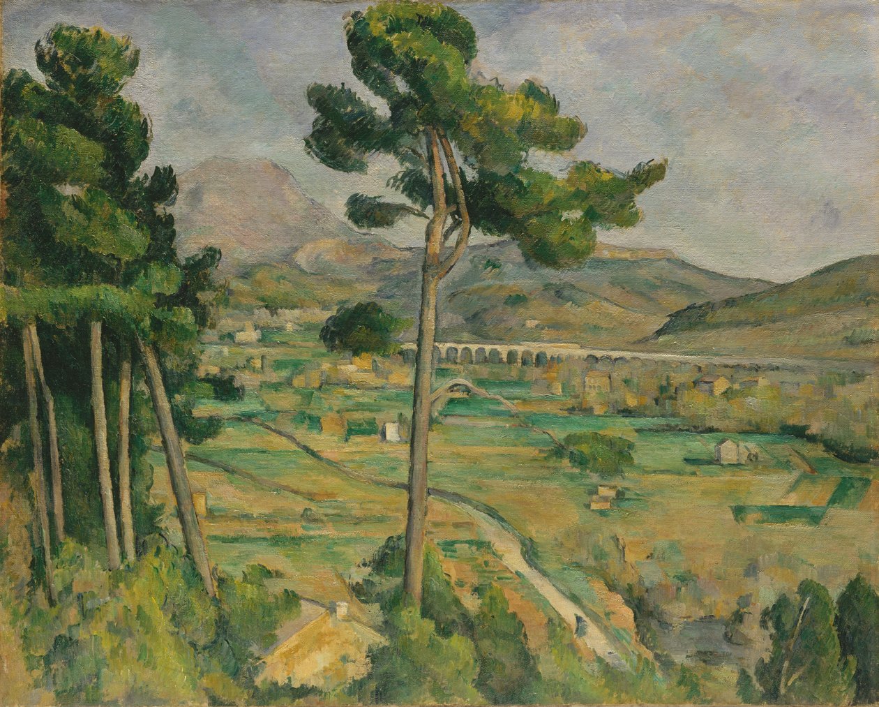 Mont Sainte-Victoire ja Arc River Valleyn maasilta, 1882-85. tekijältä Paul Cézanne