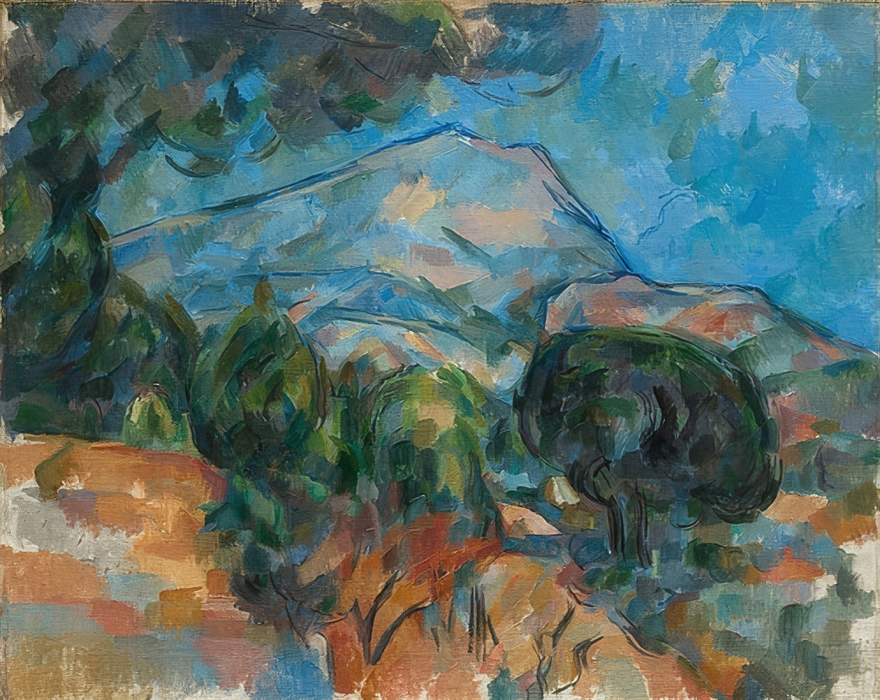 Sainte-Victoire-vuori. Öh 1904 tekijältä Paul Cézanne