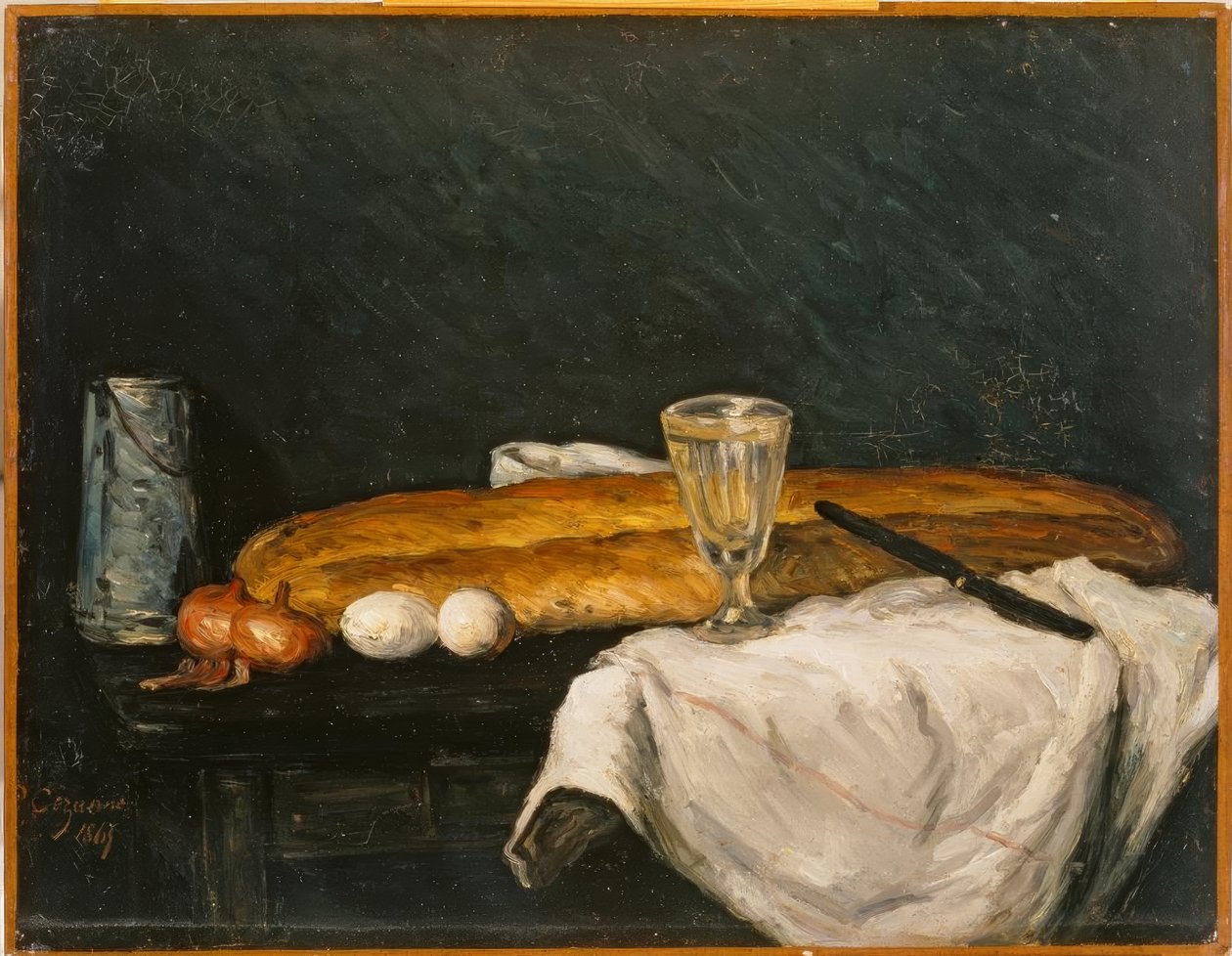 Nature morte: Le Pain et les Oeufs tekijältä Paul Cézanne