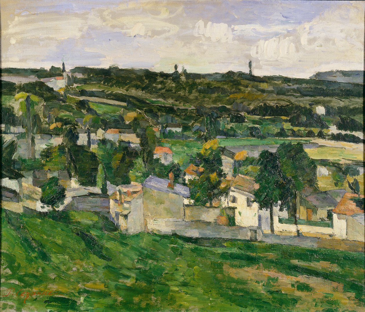 Auvers-sur-Oisen lähellä, 1880-luku tekijältä Paul Cézanne
