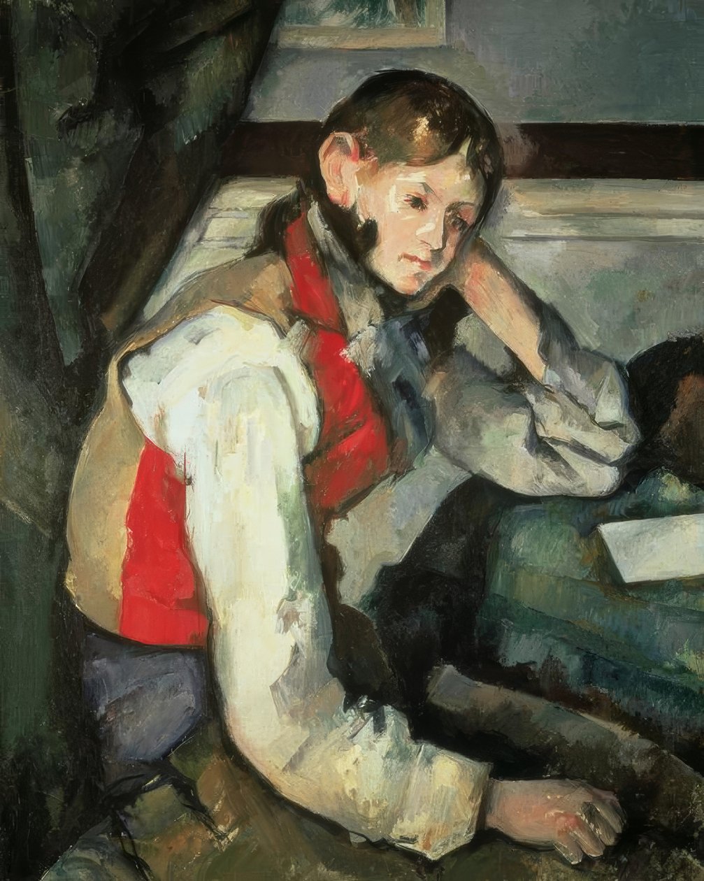 P.Cézanne, Junger Mann mit Roter Weste tekijältä Paul Cézanne