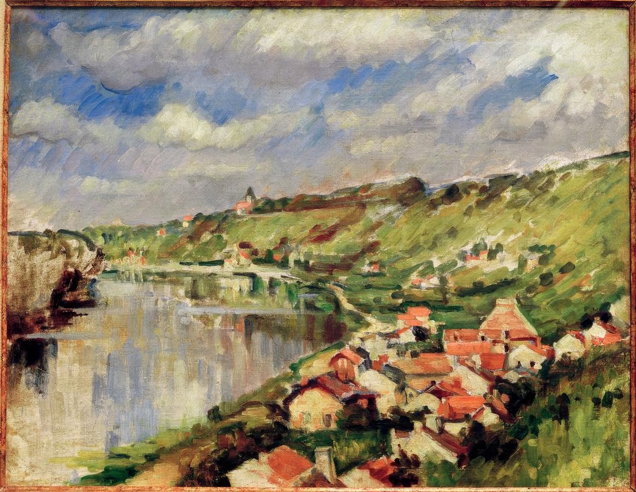 Maisema Oisen rannoilla tekijältä Paul Cézanne