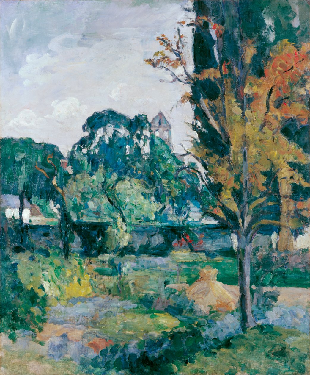 Maisema ja kellotorni tekijältä Paul Cézanne