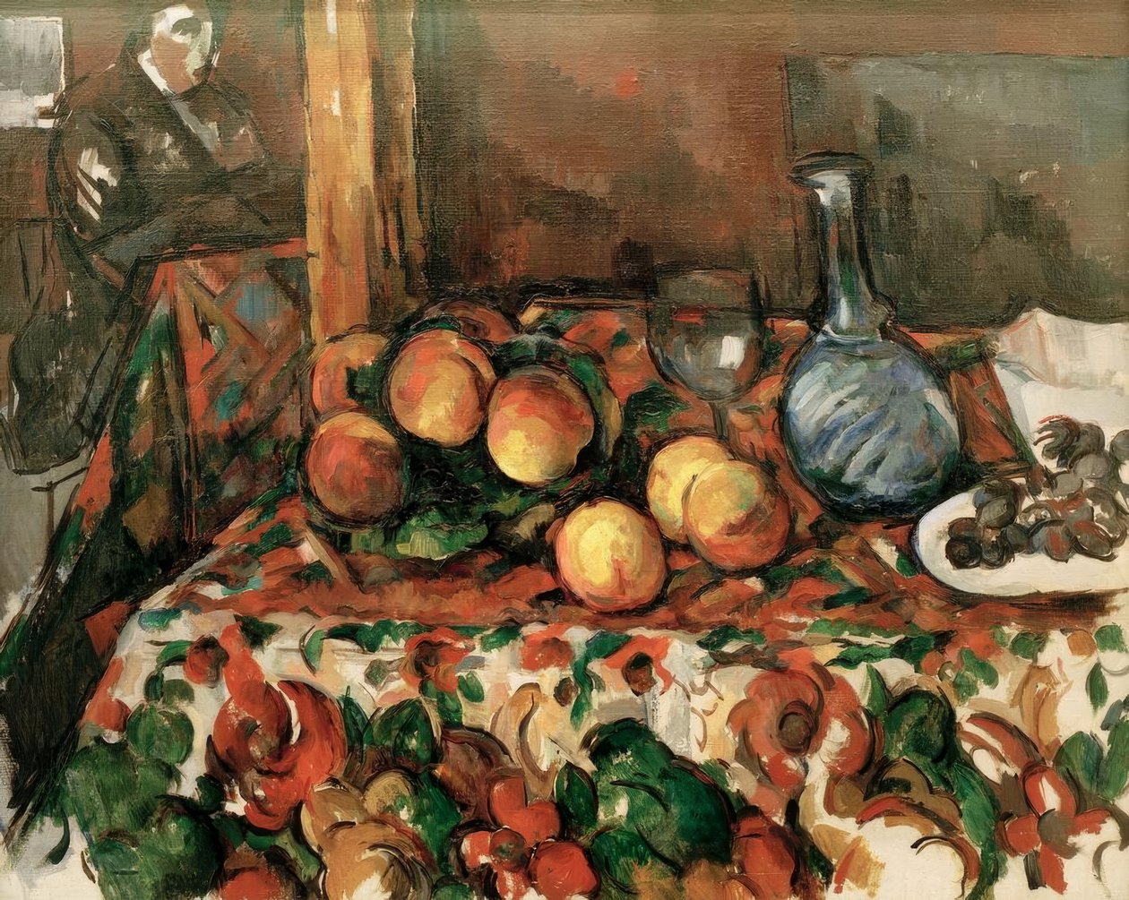 Persikat, karahvi ja luonne tekijältä Paul Cézanne