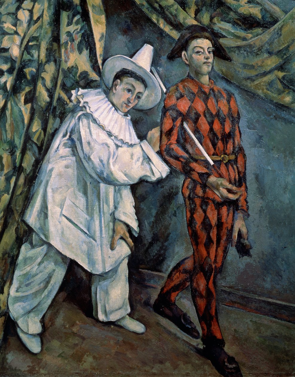 Pierrot ja Harlequin Mardi-Gras, c1888. tekijältä Paul Cézanne