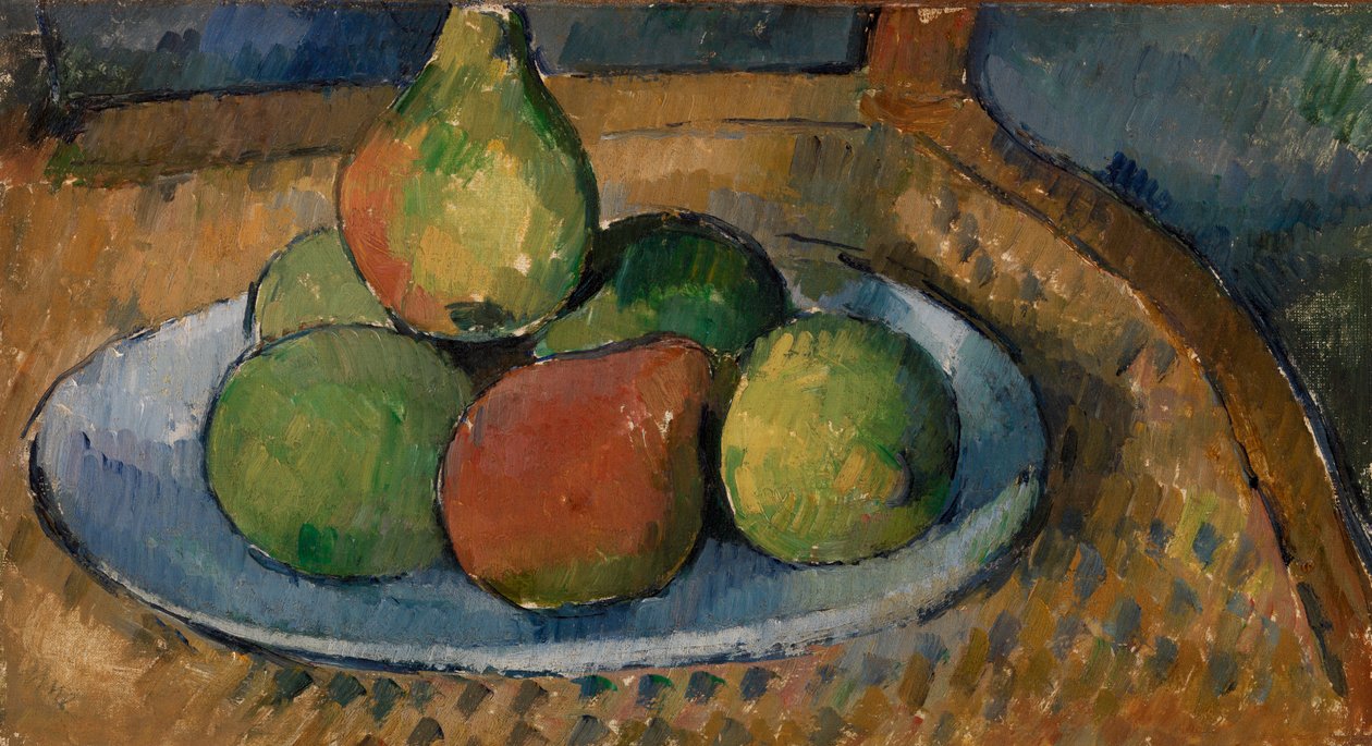 Hedelmälautanen tuolilla tekijältä Paul Cézanne
