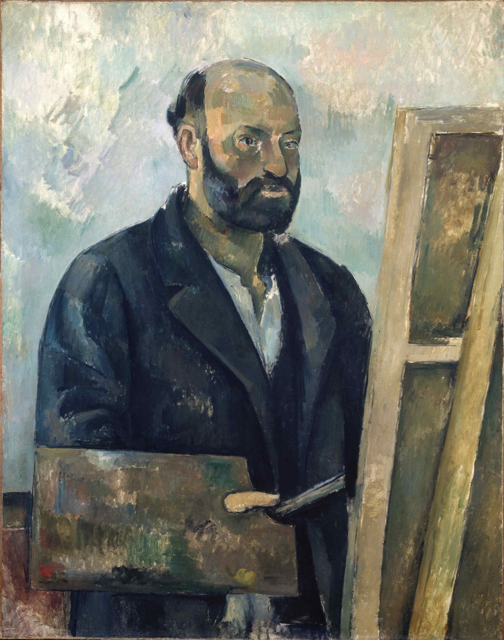 Taiteilijan muotokuva paletilla, n. 1890. tekijältä Paul Cézanne