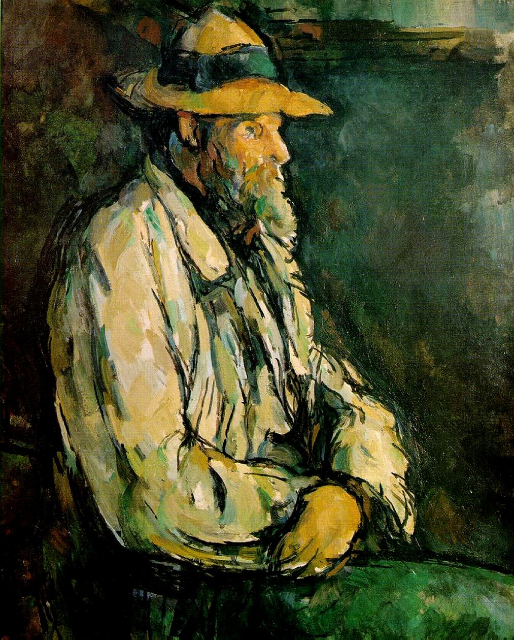 Vallierin muotokuva istumassa tekijältä Paul Cézanne