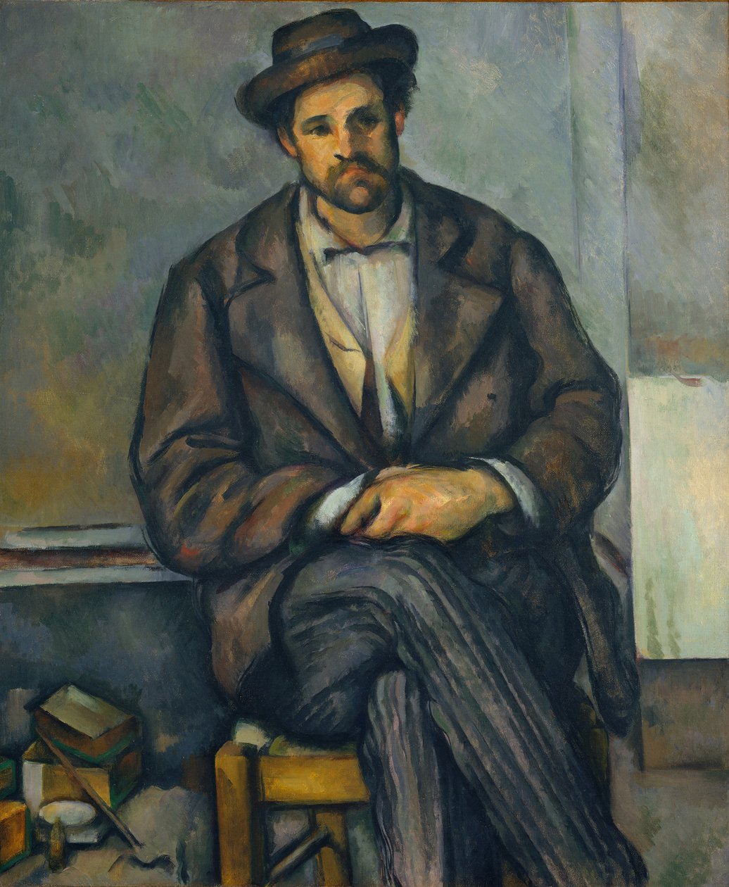 Istuva talonpoika, n. 1892-96. tekijältä Paul Cézanne