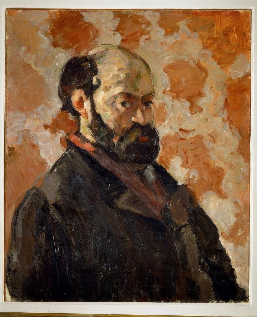 Selbstbildnis vor rosa Hintergrund tekijältä Paul Cézanne