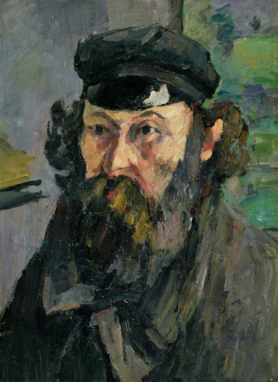 Omakuva lippiksessä tekijältä Paul Cézanne