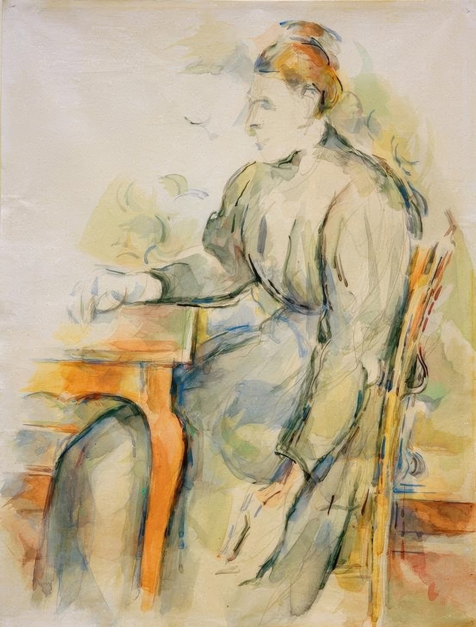 Sitzende Frau (Mme Cézanne) tekijältä Paul Cézanne