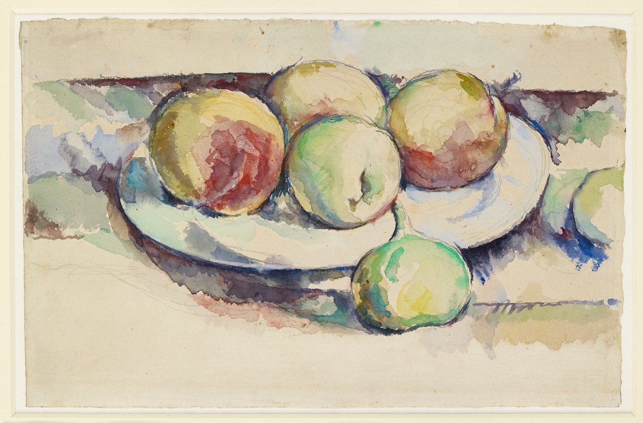 Persikoiden ja viikunoiden asetelma, 1800-luvun loppu tekijältä Paul Cézanne