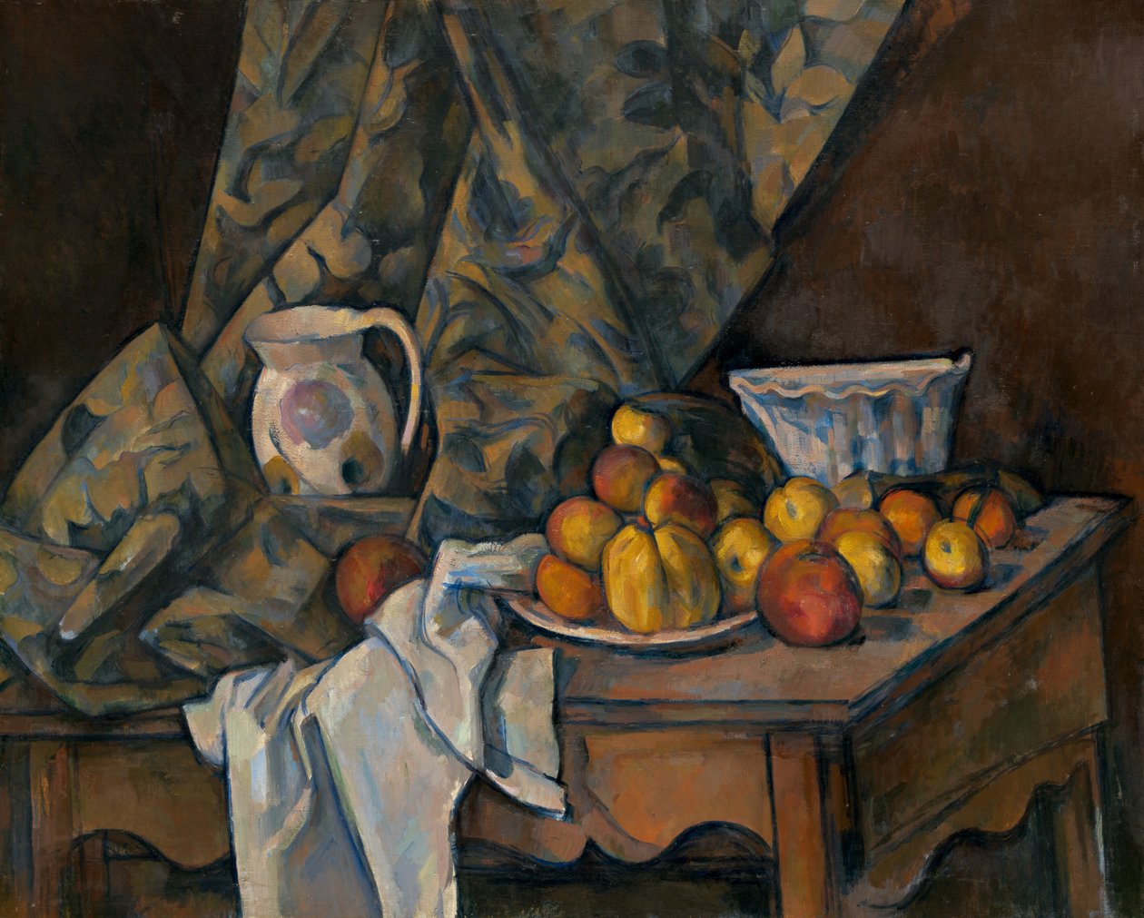Asetelma omenoiden ja persikoiden kanssa, c. 1905. tekijältä Paul Cézanne