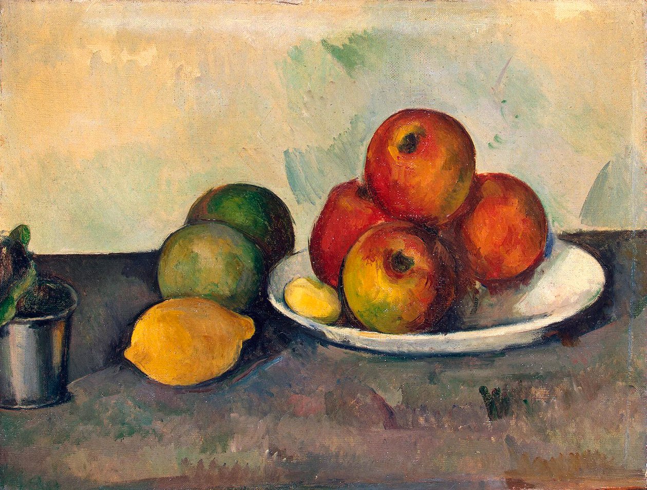 Asetelma omenoiden kanssa, c1890. tekijältä Paul Cézanne
