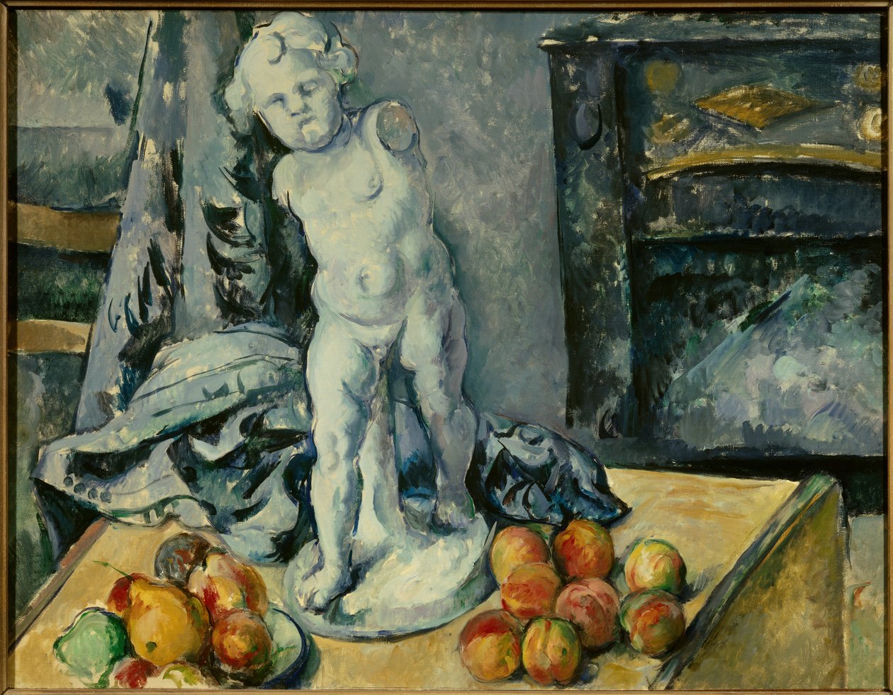 Asetelma Cupidon kanssa kipsimaalauksessa Paul Cezanne (1839-1906) 1894 Sun. 0,63x0,81m. Tukholma. Kansallismuseo - Asetelma kipsillä Cupid. Paul Cezannen (1839-1906) maalaus tekijältä Paul Cézanne