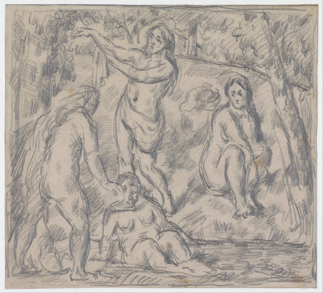 Tutkimus neljästä naisesta uimassa tekijältä Paul Cézanne