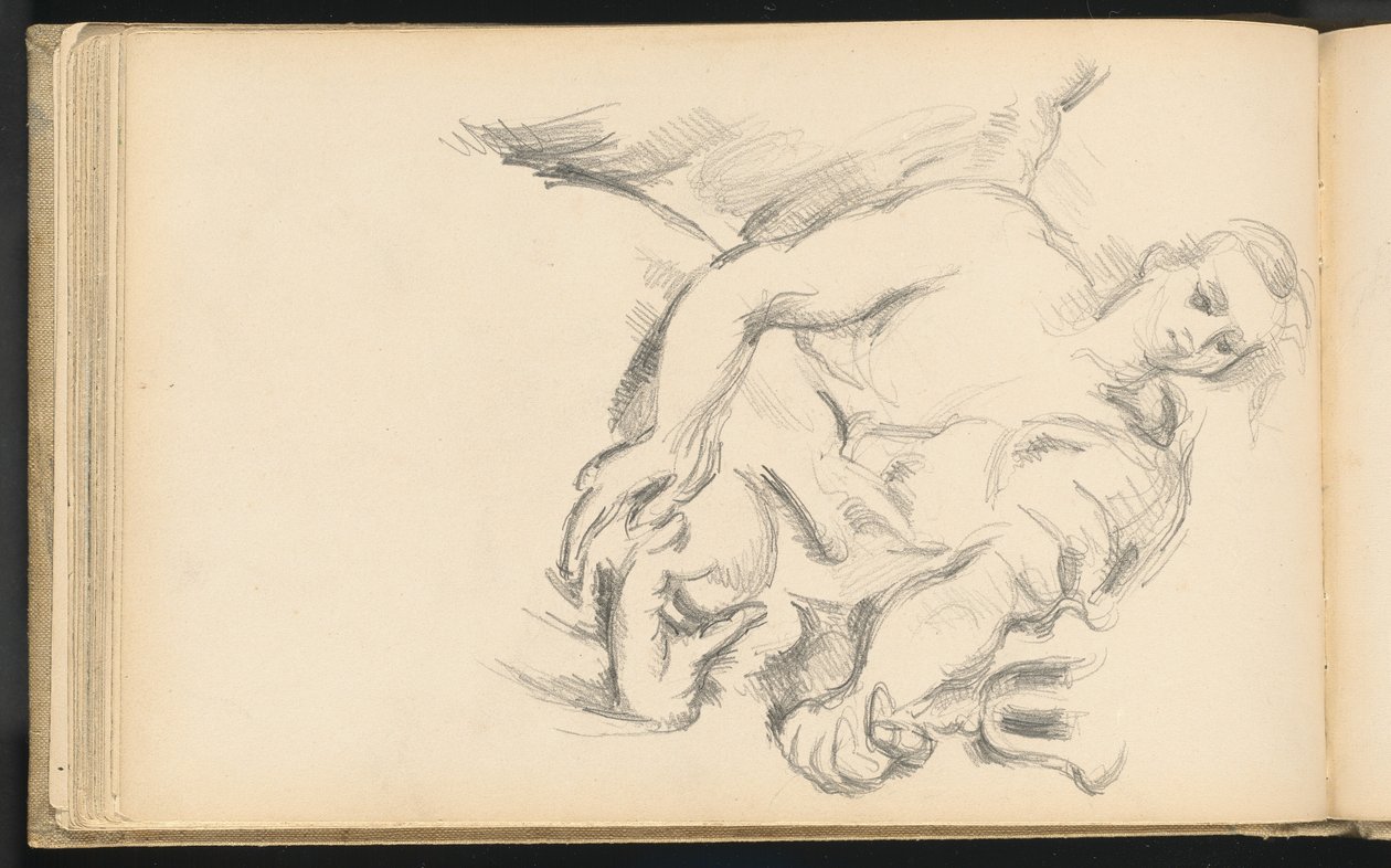 Enkelin tutkimus Rubensin "Profeetta Eliasta" tekijältä Paul Cézanne