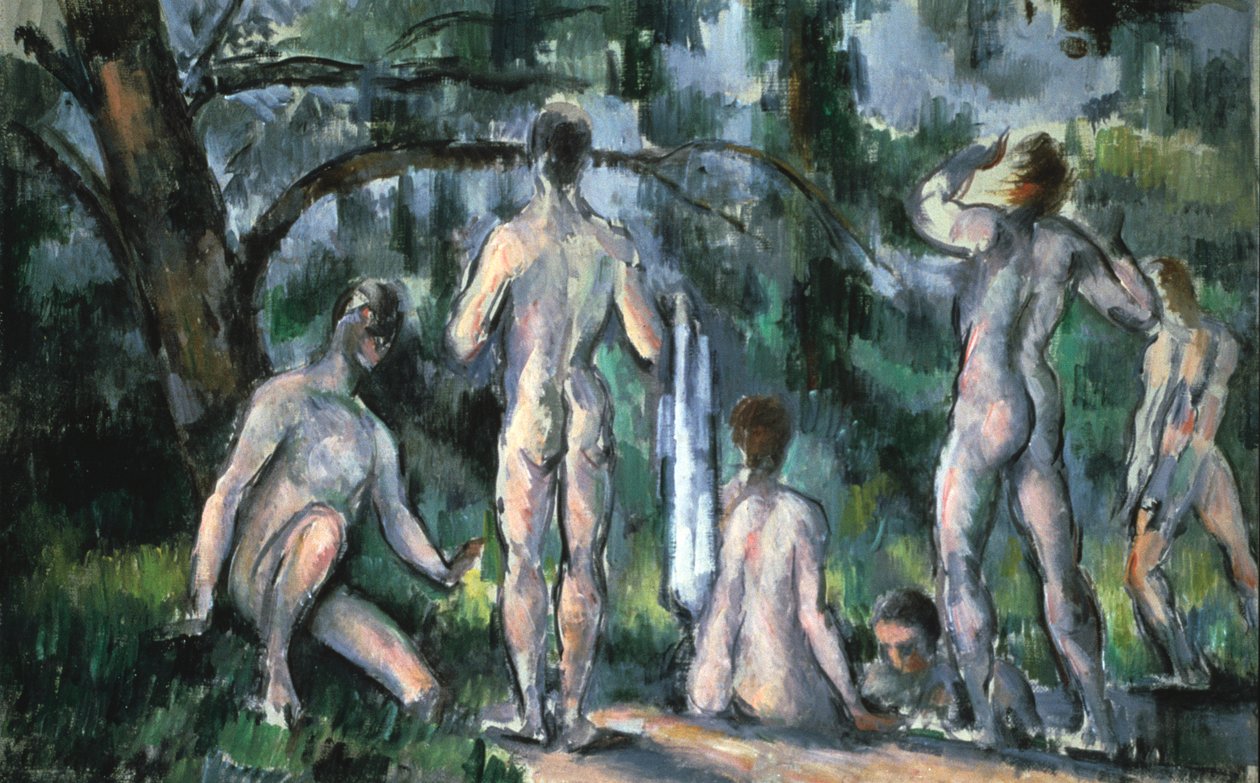 Uimareiden tutkimus, 1890 tekijältä Paul Cézanne