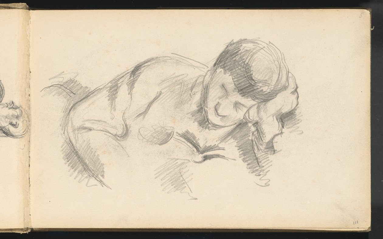 Taiteilijan poika nojaa kyynärpäähän, n. 1887. tekijältä Paul Cézanne